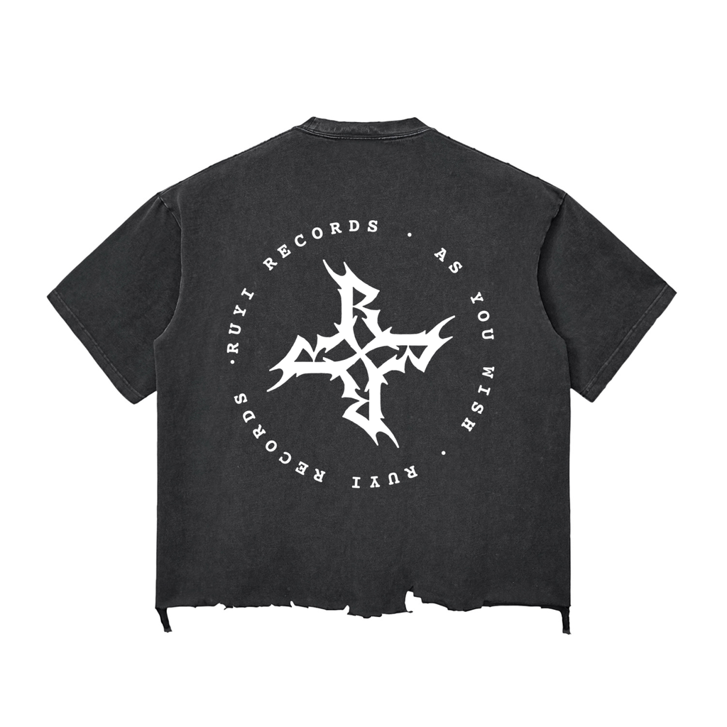 Snow Wash Raw-Hem Boxy T-shirt