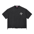 Snow Wash Raw-Hem Boxy T-shirt